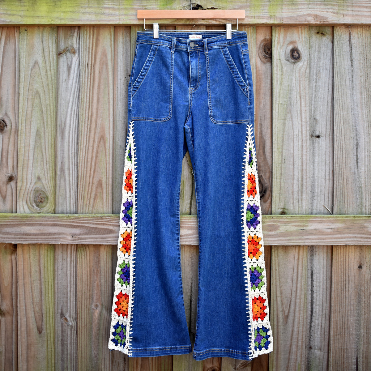 Granny Square Jeans - Rainbow